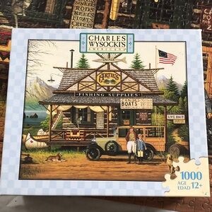 VTG Charles Wysocki “proud little angler” 1000 piece puzzle complete